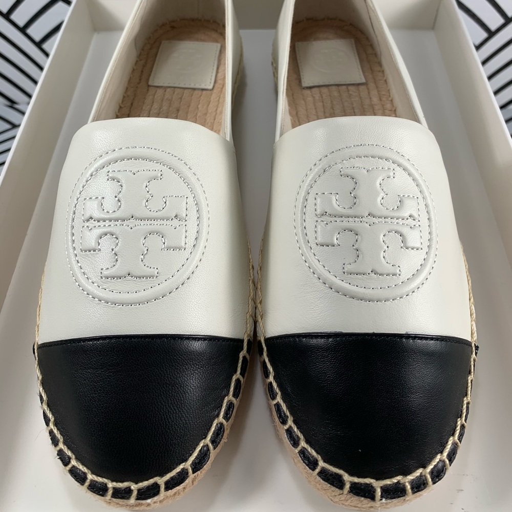 Tory Burch Benton Color Block Espadrille in Ivory